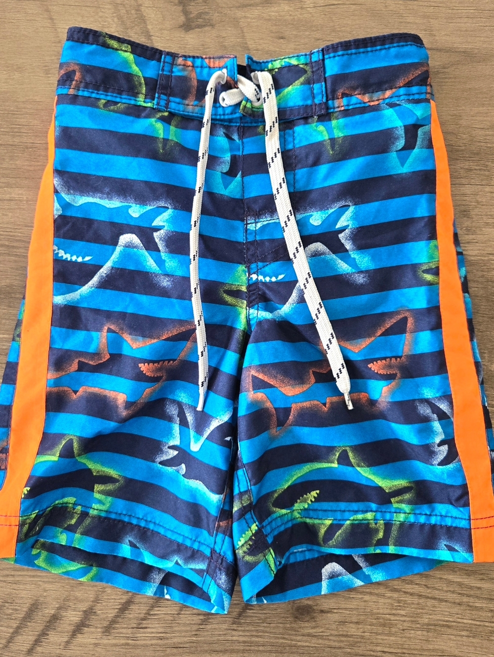 Children's Place Boy's Adjustable Shark Swim Trunks Size Small 5-6